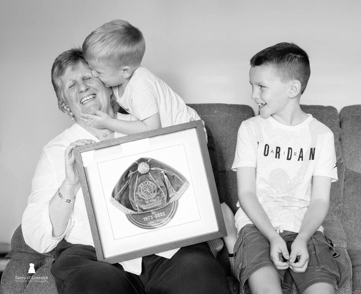 
A trailblazer for women's football in Ireland, Marion captained the Limerick team that won the first-ever FAI Women's Cup in 1975 at the Markets Field. Two years earlier, she made history as part of Ireland's first women's international soccer team, playing against Wales in 1973.A proud Limerick woman and mother to Tina, Ian, and Eric, Marion's legacy continues to inspire new generations of players.


